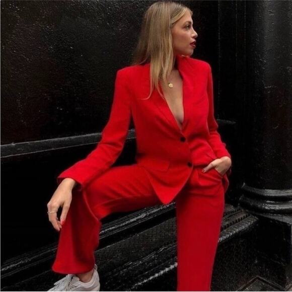 Aritzia Babaton Demy Oversized Blazer in Red size XS - Picture 9 of 9